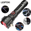 Multi-Functional High Power Rechargeable LED Flashlight