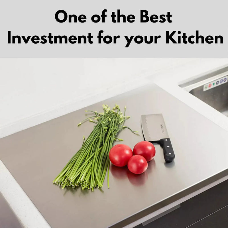 All-in-One Stainless Steel Cutting Board