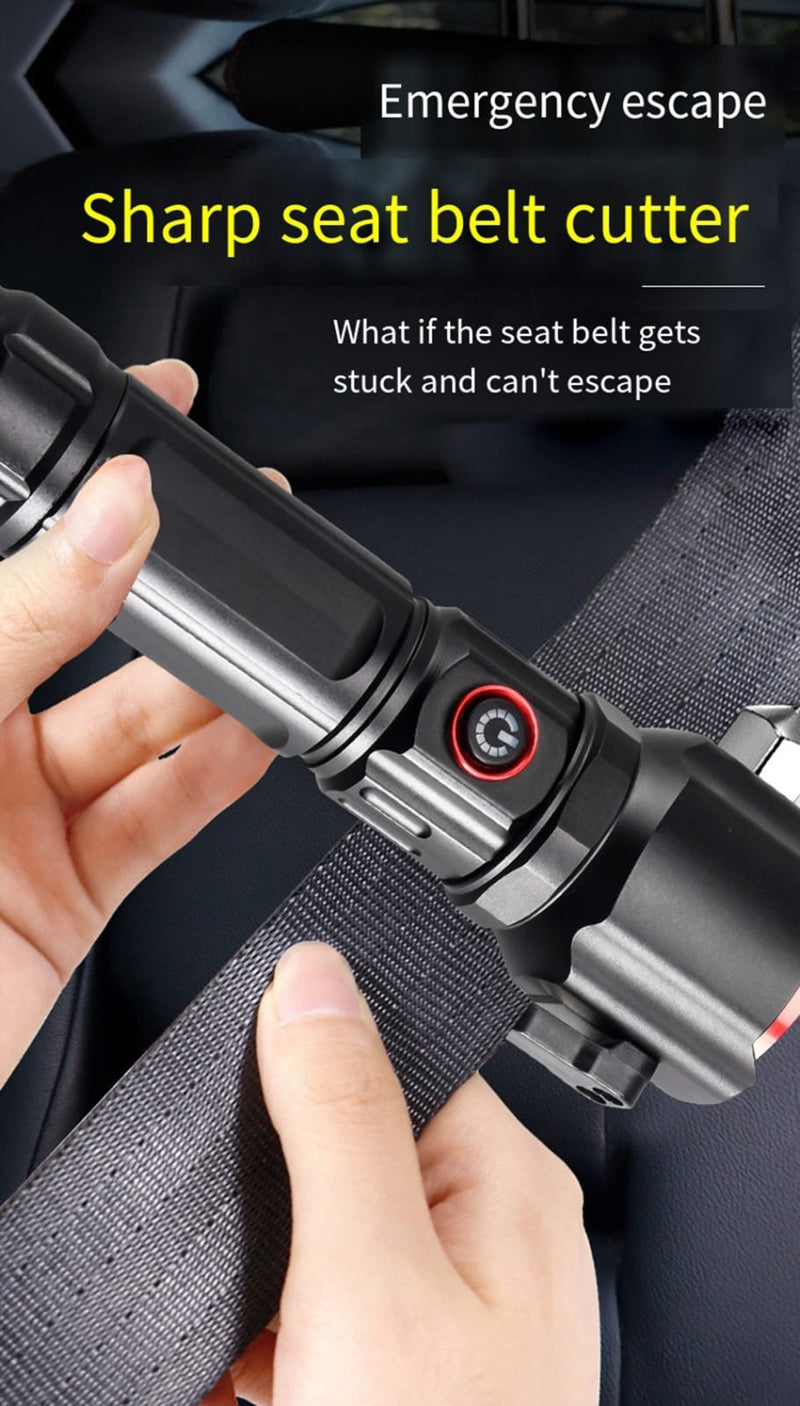Multi-Functional High Power Rechargeable LED Flashlight