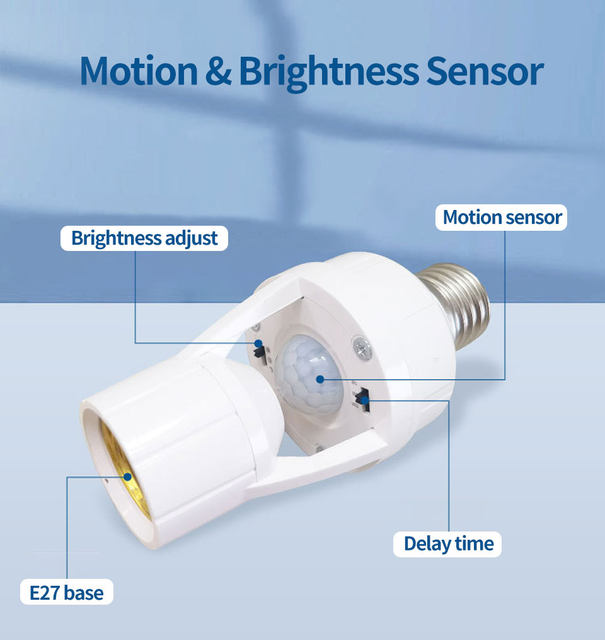 Smart Motion Sensor Lamp Holder – Automatic Lighting for Safety & Convenience