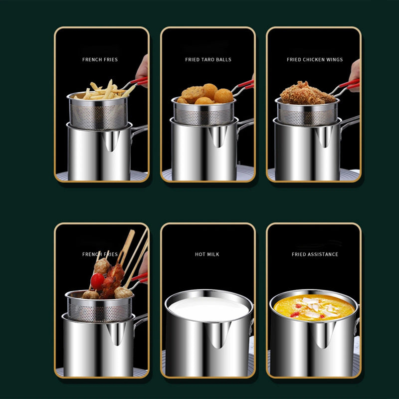 🔥 Ramadan Special Kitchen Combo – Deep Frying Pot & Oil Strainer Container 🔥