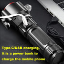 Multi-Functional High Power Rechargeable LED Flashlight