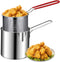 Stainless Steel Deep Frying Pot with Strainer Basket