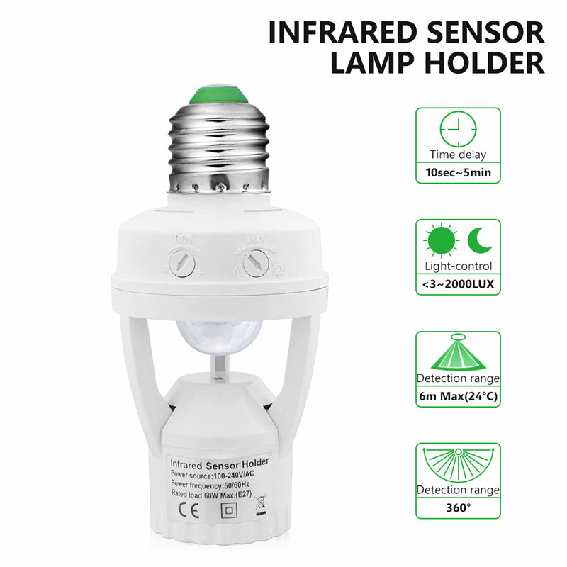 Smart Motion Sensor Lamp Holder – Automatic Lighting for Safety & Convenience